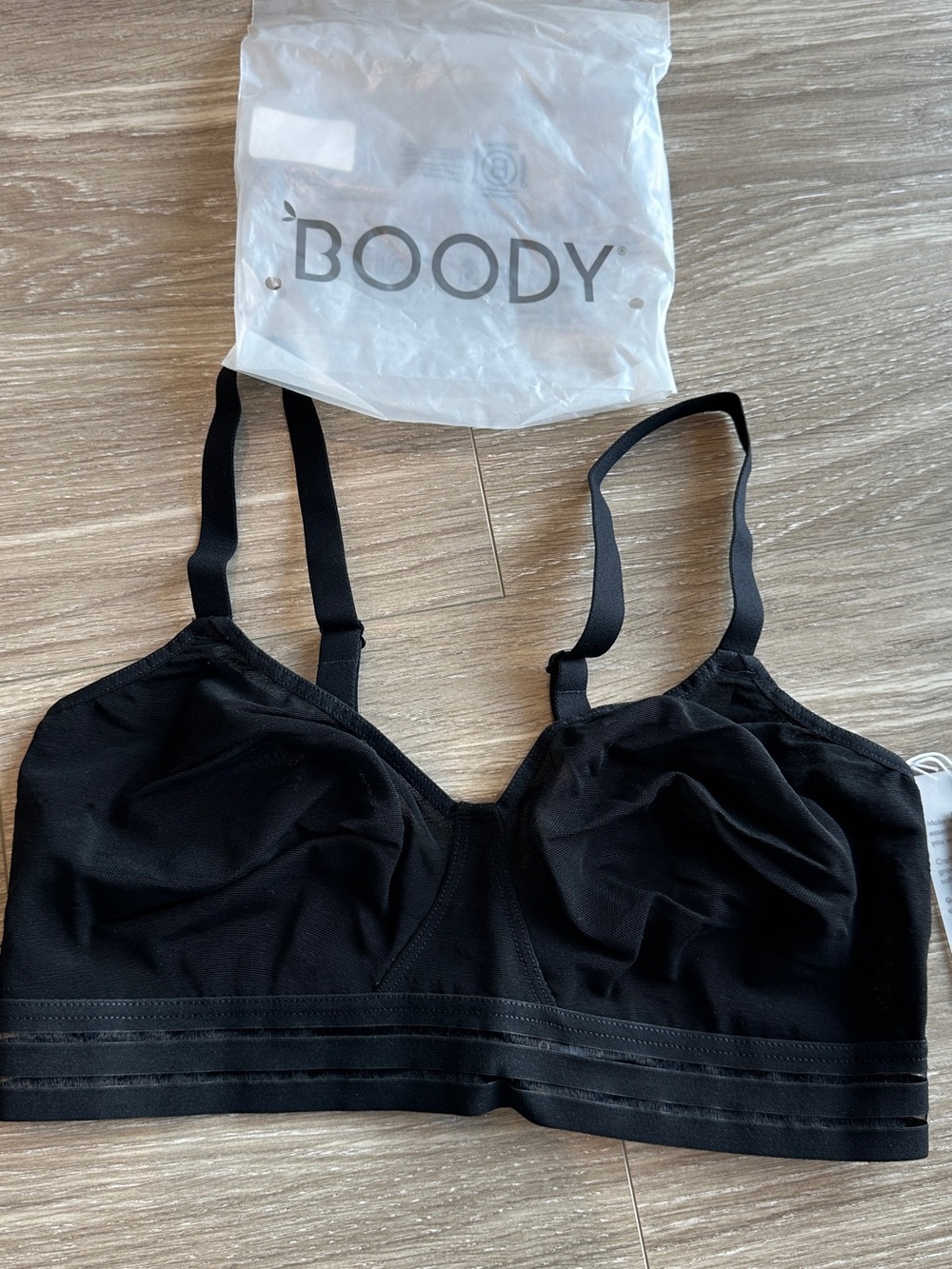 BOODY Black Seamless Soft Support Bra